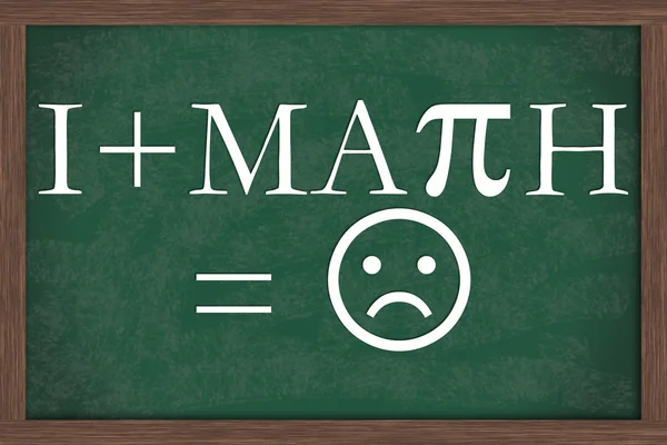 I Dislike Math Equation Chalkboard — Stock Photo, Image