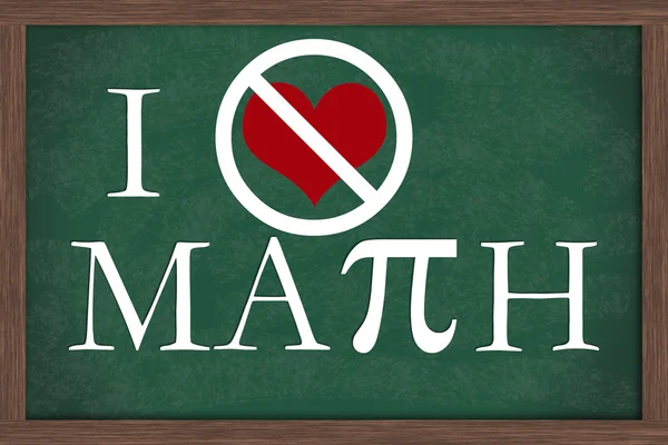 I Hate Math Chalkboard — Stock Photo, Image