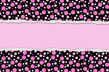 pembe polka dot arka plan için mesaja veya davete