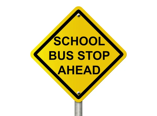 Značka stop školní autobus — Stock fotografie