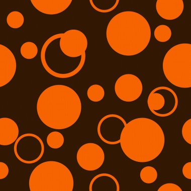 turuncu ve kahverengi daire nokta kumaş arka plan