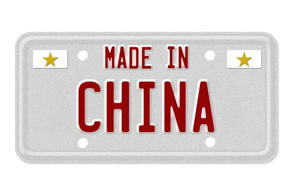 Made in China placa de licença — Fotografia de Stock