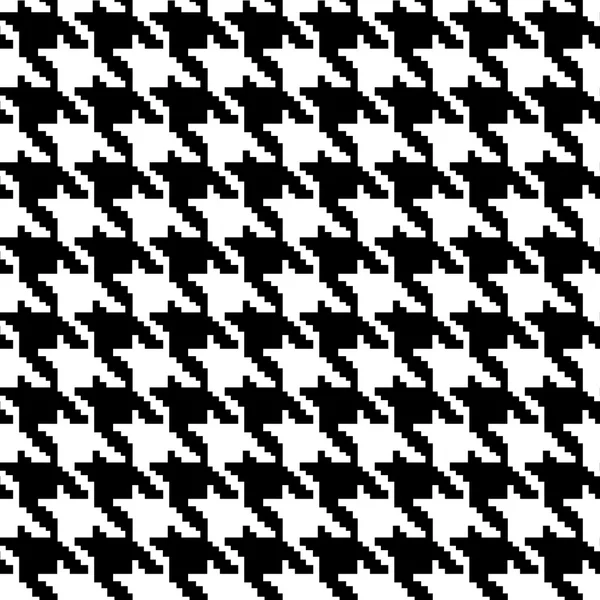 Black and White Hounds Tooth Fabric Background — Stock Photo, Image