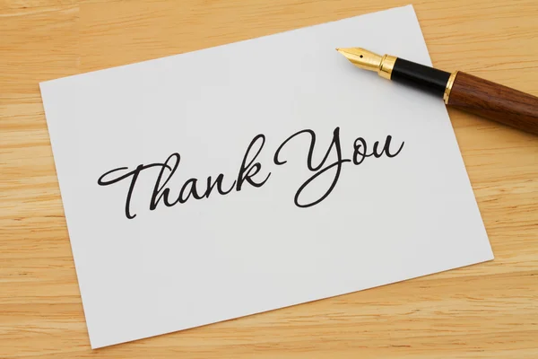 Writing a Thank You Note Stock Photo