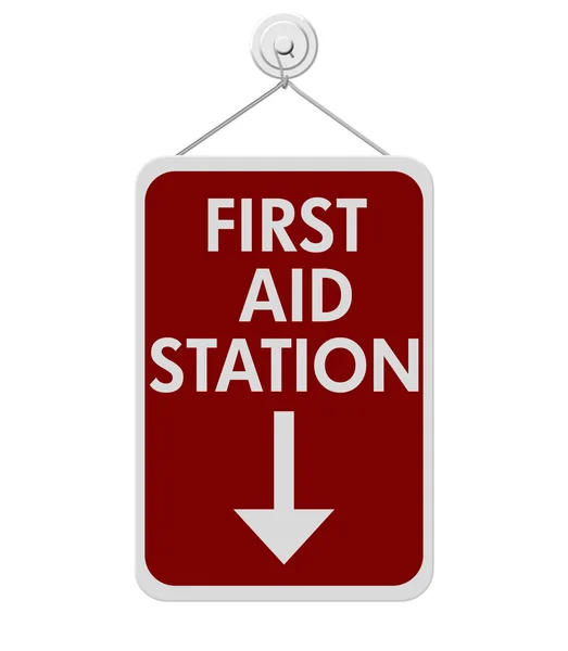 First Aid Station sign — Stock Photo, Image