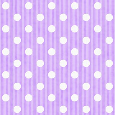 mor ve beyaz puantiyeli ve çizgili kumaş arka