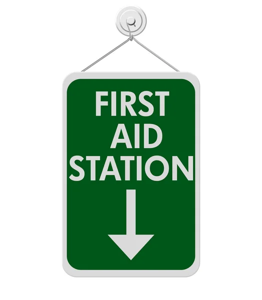 First Aid Station sign — Stock Photo, Image