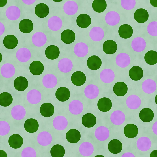 粉色和绿色圆点布背景 — 图库照片