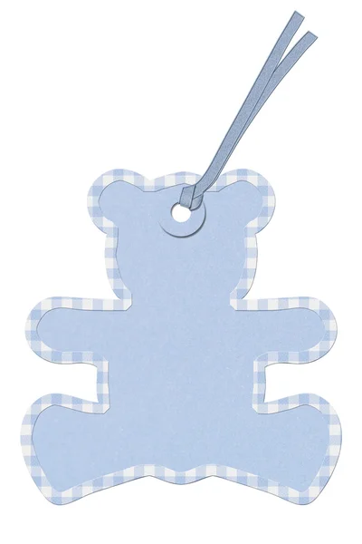 Teddy-bear Baby Shower Gift Tag — Stock Photo, Image