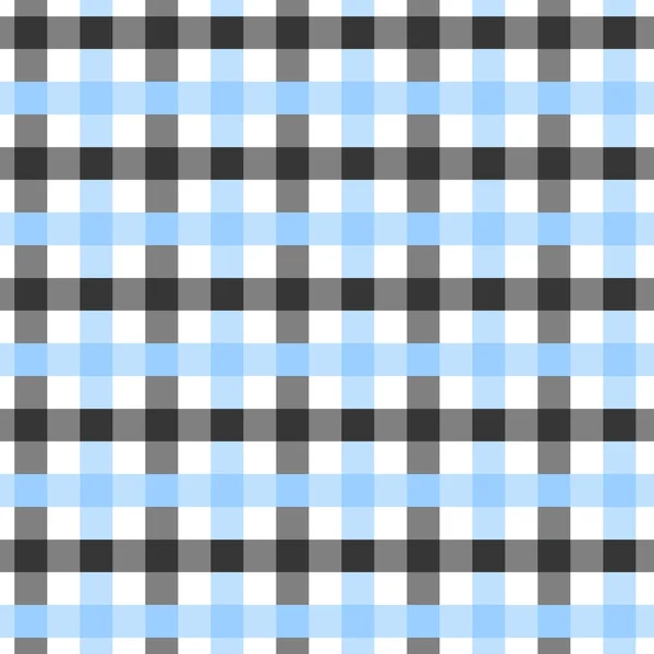 青、白と黒のチェック柄のファブリックの背景 — ストック写真