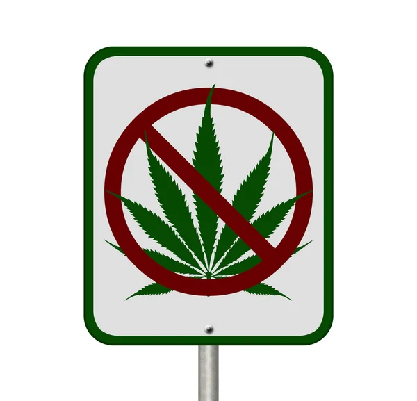 Geen rijden onder de invloed van marihuana — Stockfoto
