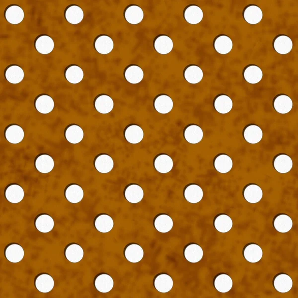 Brown and White Polka Dot Fabric Background — Stock Photo, Image