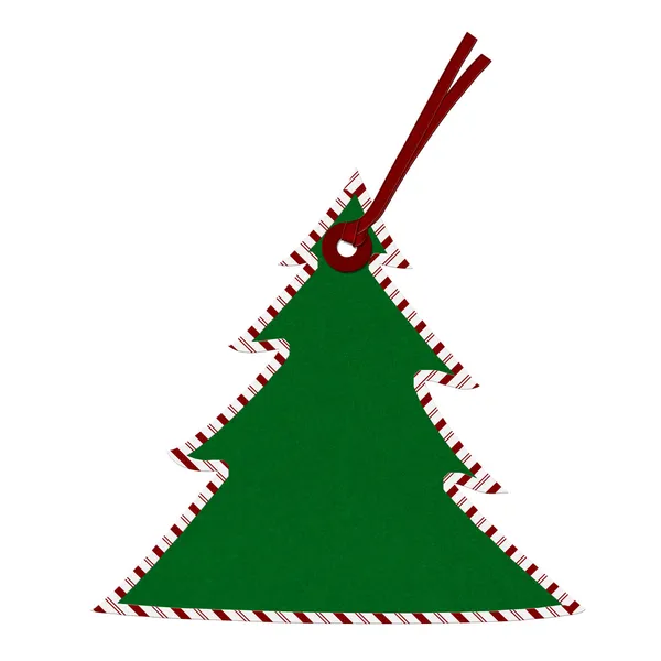 Tag de presente de árvore de Natal — Fotografia de Stock