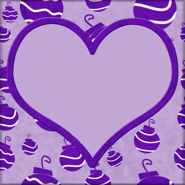 Mesaj backgro için beyaz kalp mor retro süsler