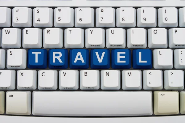 Online foglalás utazásszervezés — Stock Fotó