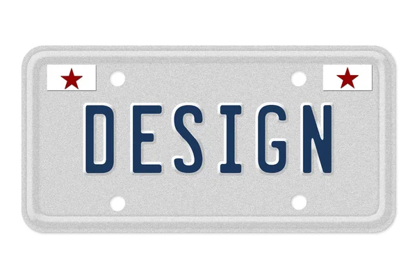 MDesign Car License Plate — Stock Photo, Image