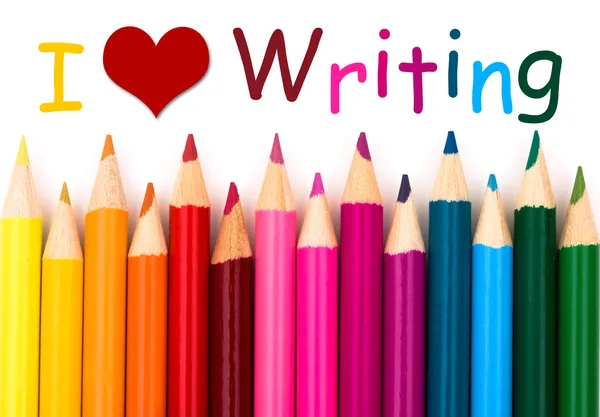 Adoro escrever. — Fotografia de Stock