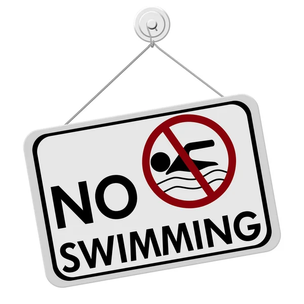 No Swimming Sign — Stock Photo, Image