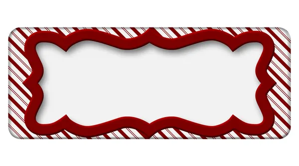 Candy Cane Striped Frame para sua mensagem — Fotografia de Stock