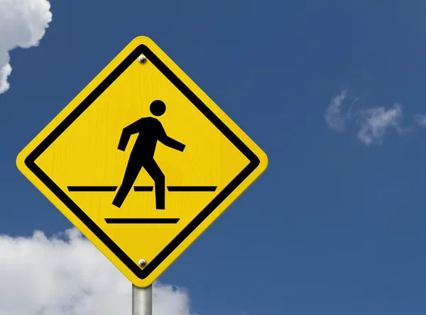 Caution crosswalk present — Stock Photo, Image