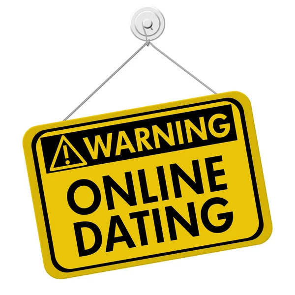 Online dating hakkında uyarı — Stok fotoğraf