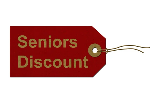Seniors Discount Tag — Stock Photo, Image