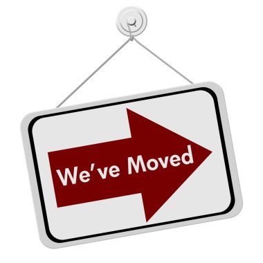 We Have Moved Sign clipart