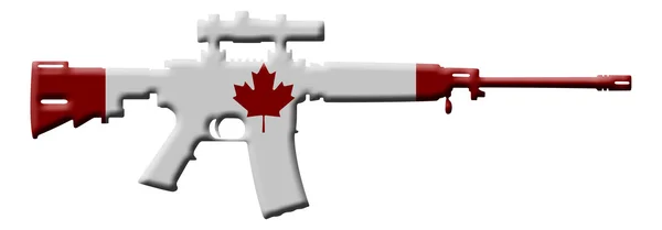 Arma de rifle em Canadá — Fotografia de Stock