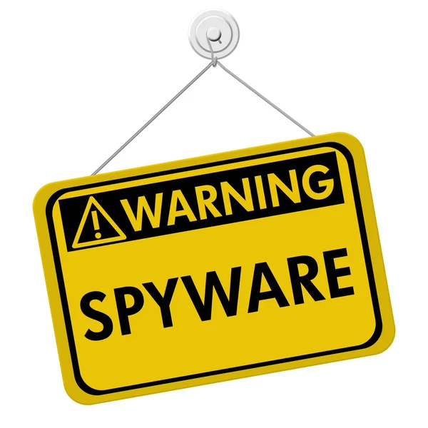 Warnung vor Spyware — Stockfoto