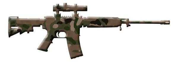 Camouflage Rifle — Stock Photo, Image