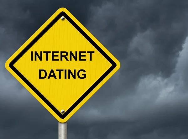 Waarschuwing over internet dating — Stockfoto