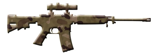 Camouflage Rifle — Stock Photo, Image
