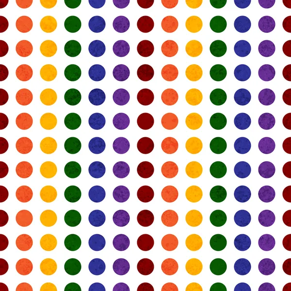Arco-íris colorido Polka Dot texturizado tecido fundo — Fotografia de Stock