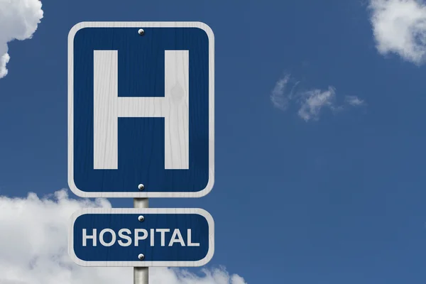 Signo del hospital — Foto de Stock