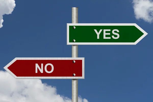 Yes versus No — Stock Photo, Image