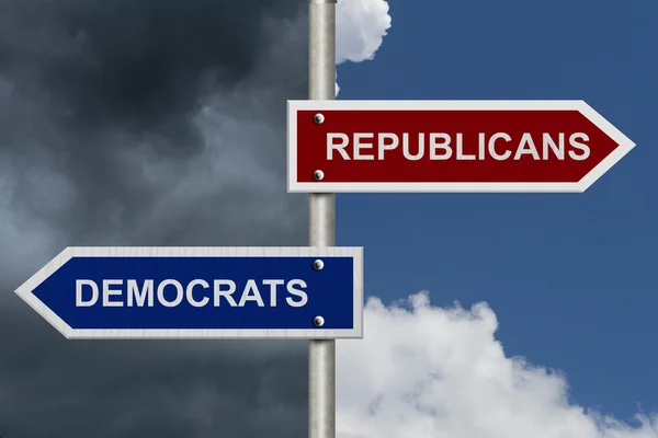 Repubblicani contro Democratici — Foto Stock
