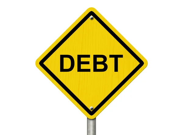 Предупреждение о задолженности — стоковое фото