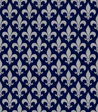 mavi ve gri fleur de lis dokulu kumaş arka plan