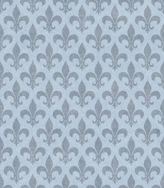 Blue Fleur De Lis Textured Fabric Background — Stock Photo, Image