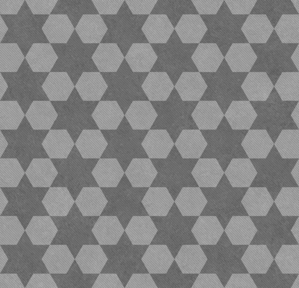 Cinza hexágono modelado tecido texturizado fundo — Fotografia de Stock