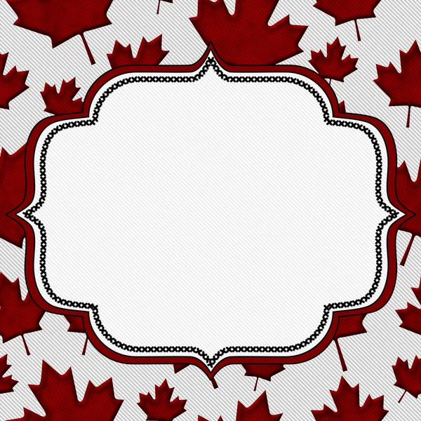 Červené podzimní listí s texturou tkaniny pozadí — Stock fotografie
