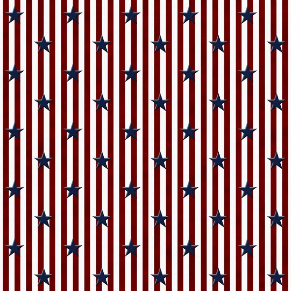 Estrellas patrióticas y fondo de tela texturizada rayada — Foto de Stock