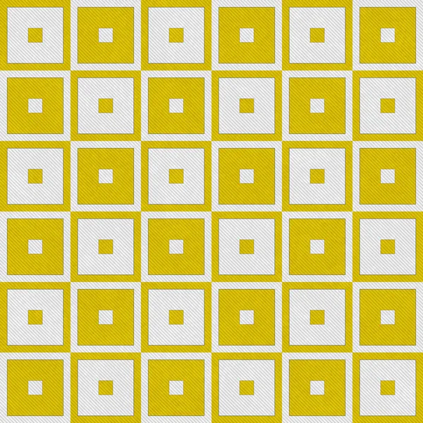 Sárga gobelin négyzet mintás szövet háttér — Stock Fotó