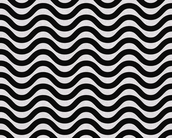 Siyah-beyaz dalgalı dokulu kumaş arka plan — Stok fotoğraf