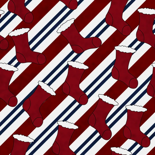 Red Christmas Stocking Textured Fabric Background — Stock Photo, Image
