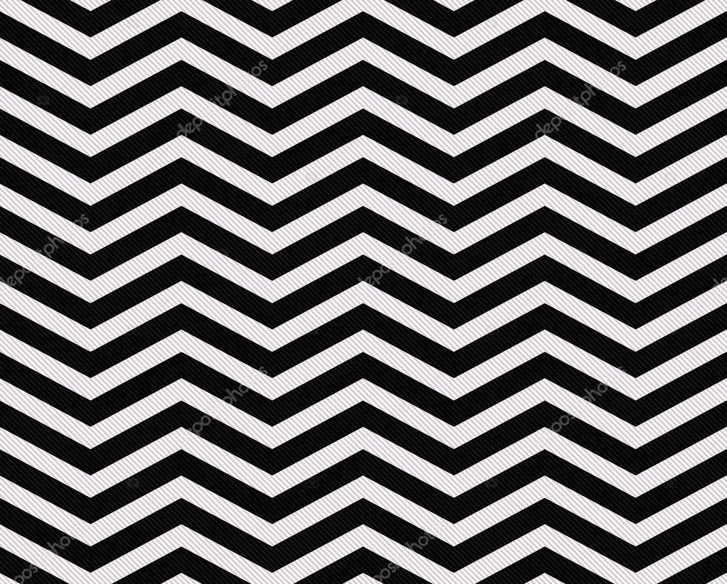 Black and White Zigzag Textured Fabric Background