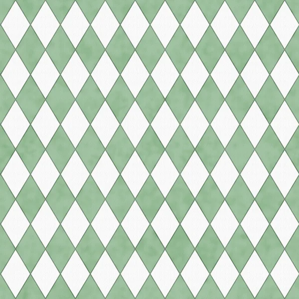 Green and White Diamond Shape Fabric Background — Stock Photo, Image