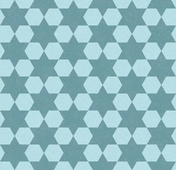 Teal Hexagon Patterned Textured Fabric Background — Stock Photo, Image