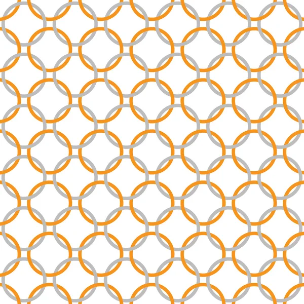 Orange, Gray and White Interlaced Circles Textured Fabric Backgr — Stock Photo, Image