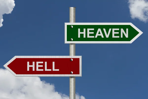 Небеса против ада — стоковое фото